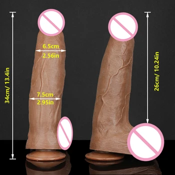 HOWOSEX Super Mare Penis Artificial Penis Gigantic Realiste foarte Mare Dildo xxl Plus Dimensiune Penis artificial jucarii Sexuale Pentru Femei 8cm Gros