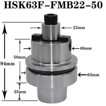 HSK63F FMB22 50L instrument de suport Față de Frezat cutter Arbor shell end mill tijă adaptor hsk63f cnc cutter shank milling tool