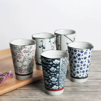 Japoneze Creative Cana Ceramica pictate manual Florale Ceașcă de Ceai Ceașcă de Cafea Halbă de Bere Set Cadou
