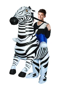 JYZCOS Animal Cospaly Gonflabile Costum de Zebra, Girafa Adult Cosplay Mascota 