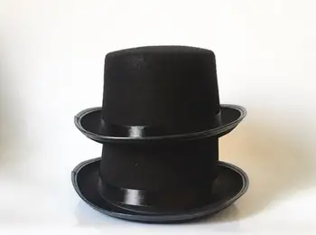 Magician Pălării Amuzant satin Negru Simțit Copii joben Party Dress Up Costume Lincoln Capac Pentru Copii domn cadou