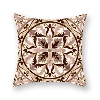 Mandala Pernele de Acoperire Națională Stil Poliesterică Pernă pentru Canapea extensibilă Decorative Simetrice Abstract Geometrie Decor Acasă 45x45