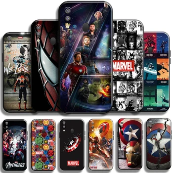 Marvel Avengers Logo Caz de Telefon Pentru Samsung Galaxy M20 Negru TPU rezistent la Șocuri Spate Funda La Shell Coque Cazuri Moale