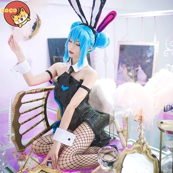 Miku Anime Cosplay Negru Iepure Bunny Girl Body, Salopete Uniforma Sexy Costum Anime Personaliza Costume Cosplay Secundar