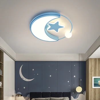 Minimalist Modern, Albastru, Roz, Stele, Luna LED Lampă de Plafon pentru Dormitor, Living Sufragerie Copil Camera de Joaca Culoar Decorative de iluminat