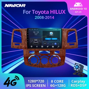 NAVICAR 2Din Android10 Radio Auto Pentru Toyota Fortuner HILUX Revo Vigo 2008-2014 Navigare GPS Receptor Stereo DSP Auto Radio IGO