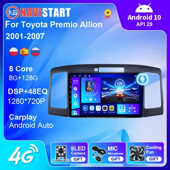 NAVISTART 8G 128G Radio Auto Pentru Toyota Premio Transmisiile fabricate intre 2001-2007, cu Navigare GPS Android 10 2 Din BT Carplay DSP 4G WIFI DVD Player