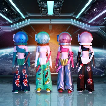 Noi 1/7 Bjd Spațiu Papusa Fata Set Complet 4 Stil 24cm Astronaut Papusa cu Haine Casca Copii Dress Up Jucărie