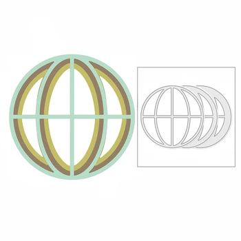 Noi 2021 Stratificare Balonul Oval din Metal de Tăiere Moare pentru DIY Scrapbooking Hârtie și Card de Luare Decorative Relief Ambarcațiuni Fără Timbre