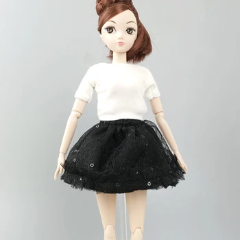 Papusa De Moda Set Pentru Papusi Barbie Costume Top Alb Camasa Si Fusta Neagra Pentru Blyth Doll Licca Haine 1/6 Papusi Accesorii Jucarii