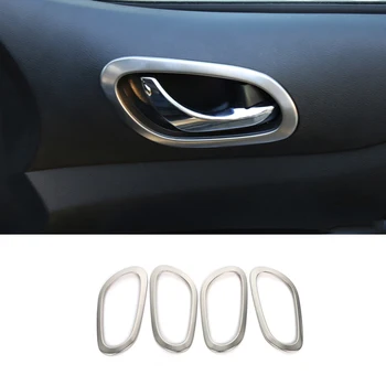 Pentru Nissan Navara 2017 2018 2019 2020 Inoxidabil Argintiu Masina ușă interioară Castron protector de Acoperire cadru Tapiterie Auto accesorii Styling