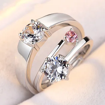 Pereche Ring coreea Moda Retro Europene și Americane Cuplu Inel placat cu Argint Inel de Ziua Îndrăgostiților Cuplu Inel de Deschidere