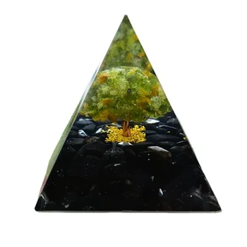 Pomul Vieții Olivina Orgonice Piatra De Cristal De Energie Piramida Generator De Vindecare, Yoga, Meditație Protecția Biroul De Acasă Decorare