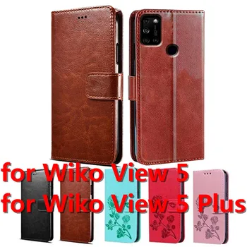 Portofel Caz Flip pentru Wiko View5 Plus Acoperi Caz pentru Wiko Vedere 5 Magnetic Piele Stand de Telefon Pungă de Protecție
