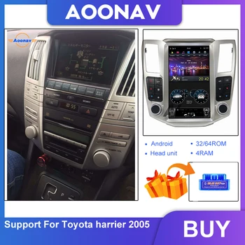 Radio auto Android 9.0 px6 pentru Toyota harrier 2004-2008 android 2 din Navigare GPS Tesla Multimedia player casetofon