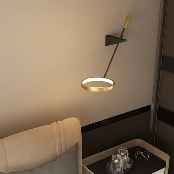 Reglabil negru+aur Postmodern led lămpi de perete dormitor dormitor lumina lămpii camera de zi de decorare wandlamp led lumini de perete