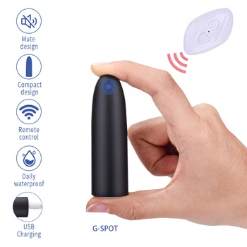 Reîncărcabilă Mini Glont Vibrator punctul G Stimulator Clitoridian Jucarii Sexuale pentru Femei incarcare USB-10 Viteza de Vibrație Puternică Adulti 18