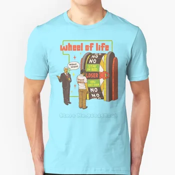 Roata Vieții Bărbați T-Shirt Confortabil Moale Topuri Tricou Tricou Haine Roata Vieții Spectacol De Joc Premiul Câștiga Pierde Ratat Lol Meme