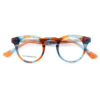 Runda acetat de rama de ochelari barbati designer de brand optice ochelari Miopie lectură femeile baza de prescriptie medicala ochelari retro