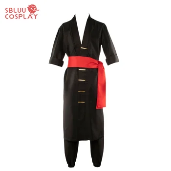 SBluuCosplay Roronoa Zoro Cosplay Costum Negru Kimono Versiunea Completă A Stabilit Femei Bărbați Costum De Halloween Personalizate