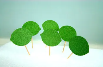 sclipici verde lămâi nunta Cupcake Toppers tea Party Decor alimente ponturi Ziua de mireasa copil de dus decoratiuni tort