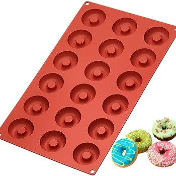 Silicon 18 Donut Maker 3D DIY produse de Patiserie de Copt Cookie Ciocolata Mucegai Brioșă Tort Mucegai Desert Manual Bucătărie Decorare