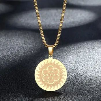 Spirala Vârtej Pandantiv Floarea Soarelui Colier Pentru Femei Bohemia, Bijuterii Din Oțel Inoxidabil Celtice De Aur Colier Dropship Cadou