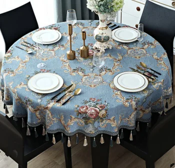 Stil European rotundă masă rotundă masă de vest față de masă de pânză masa rotund mat
