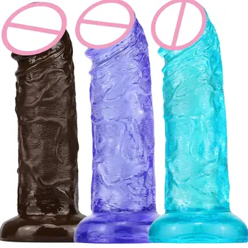Super Vibrator Real Imens Lung PVC Vibrator Realist Penis Uriaș Masiv Penis Anal Plug Jucarii Sexuale Pentru Femei Barbati Câteva Produse pentru Adulți