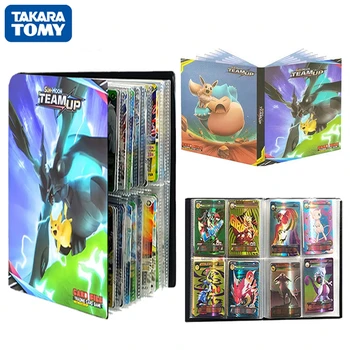 TAKARA TOMY 240PCS Carduri Pokemon Joc Album Card EX GX Liant Folder Kawaii Desene animate Anime Pikachu Copil Jucării de Colecție de Carte Cadou