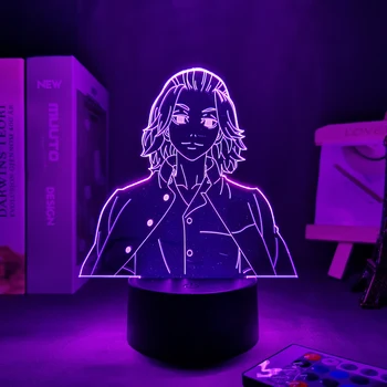 Tokyo Răzbunătorul Figura 3D Led Lumina de Noapte Lampa pentru Copilul Decor Dormitor Cadou de Ziua de nastere Pentru Copii, Camera pentru Copii Masa de Ornament