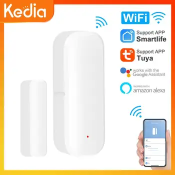 Tuya WiFi Inteligent Senzor De Usa Ușa Deschisă/Închisă Detectoare De Geam Senzor Magnetic Smart Home Alarma Compatibil Cu Alexa De Start Google