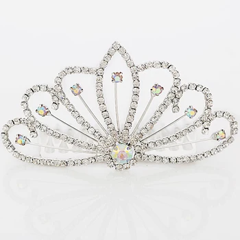 YFJEWE Pieptene Ac de Păr Clip Accesorii de Îmbrăcăminte, Bijuterii pentru Femei de Moda de Cristal Elegant placat cu Argint Nunta Par Mireasa H005