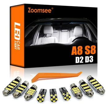 Zoomsee Interior LED Kit Pentru Audi A8 S8 D2 D3 1997-2006 2007 2008 2009 Canbus Auto Bec Dome de Interior Lectură Portbagaj Nici o Eroare